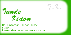 tunde kidon business card